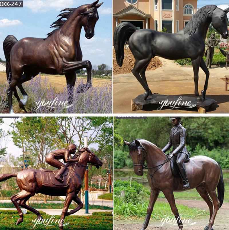 Life Size Antique Bronze Horse Statue Farm Decor for Sale Other Designs