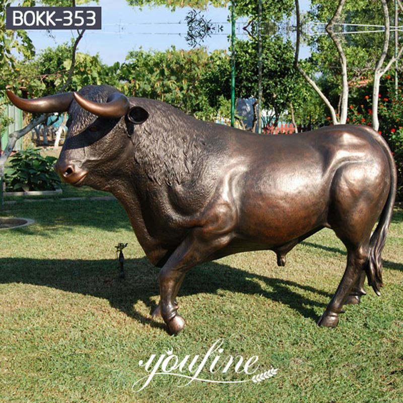 Life Size Bronze Bull Statue Lawn Ornaments for Sale BOKK-353 Details