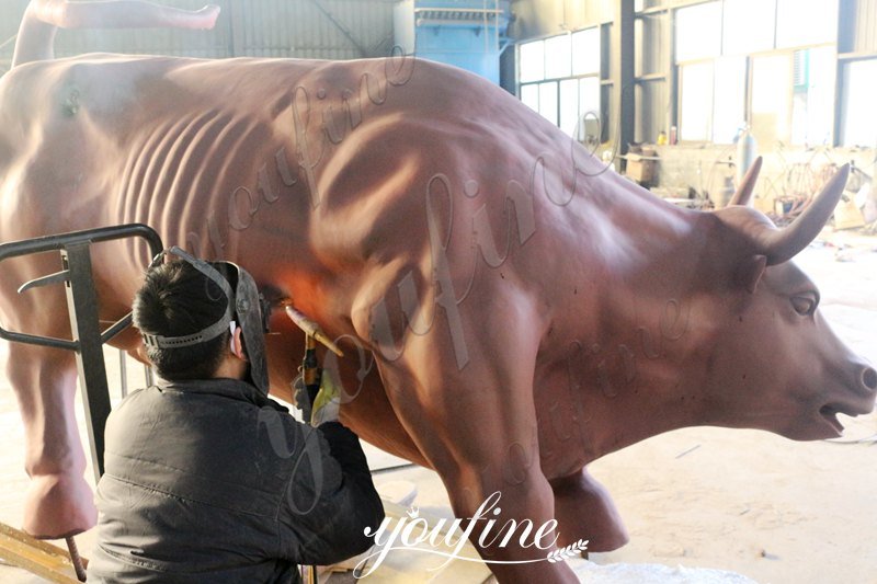 Life Size Bronze Bull Statue Lawn Ornaments for Sale BOKK-353 Details