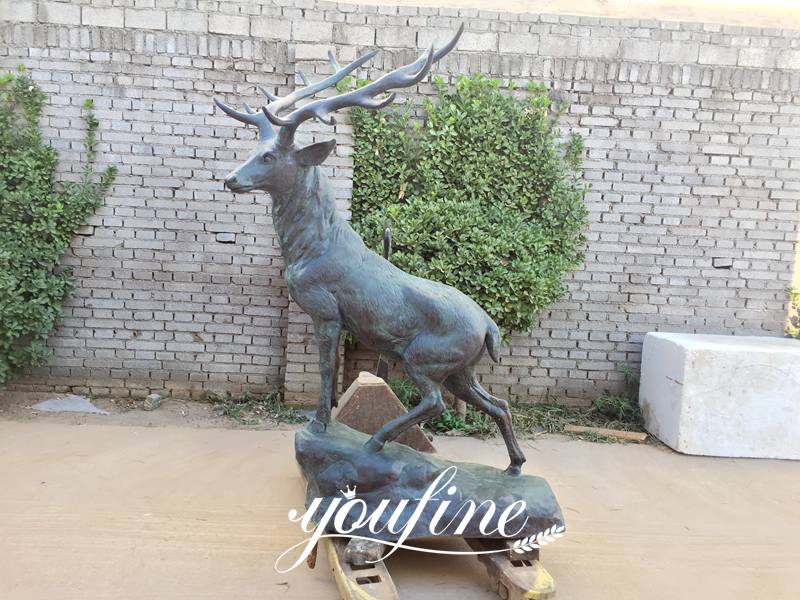 Wholesale Metal Cast Bronze Life Size Elk Statue for Sale ASF-09
