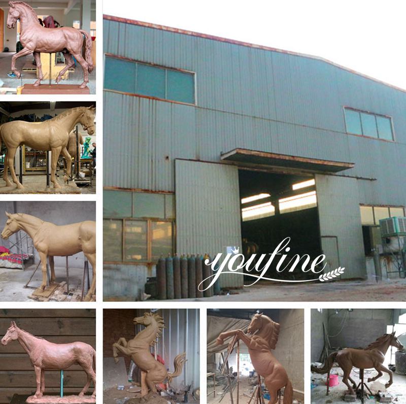 Life Size Antique Bronze Horse Statue With Saddle for Sale Factory