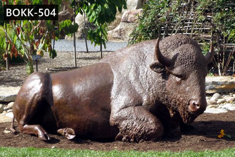 Life Size Bronze Bison Statue Garden Decor for Sale BOKK-504