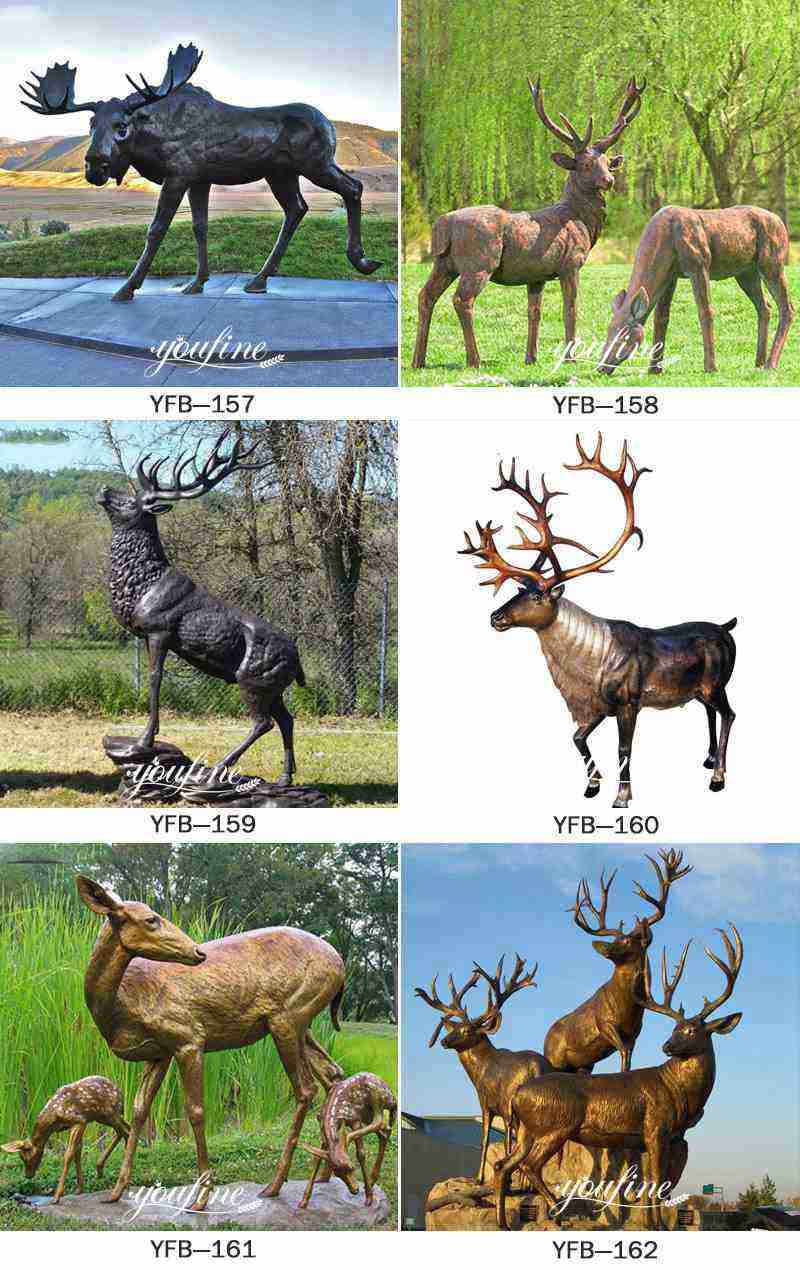 Life Size Bronze Stag Statue Garden Decor America Feedback More Bronze Stag Statues