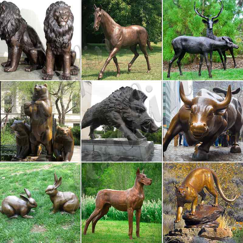 African Wildlife Leopard Family Bronze Sculpture for Sale BOKK-950