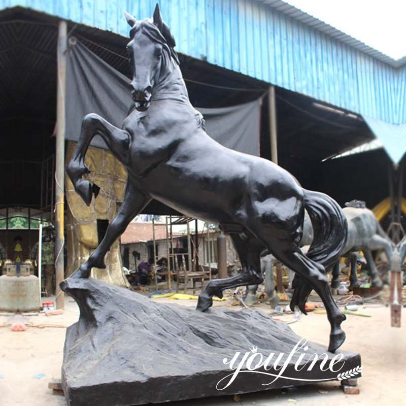 Garden Life Size Bronze Rearing Horse Statue for Sale BOKK-559