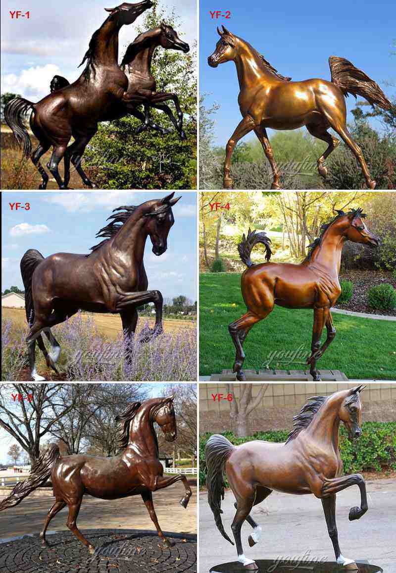 Garden Life Size Bronze Rearing Horse Statue for Sale BOKK-559