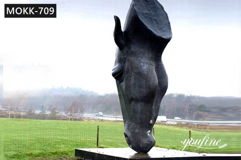 Large Antique Bronze Horse Head Sculpture Still Water for Sale BOKK-709