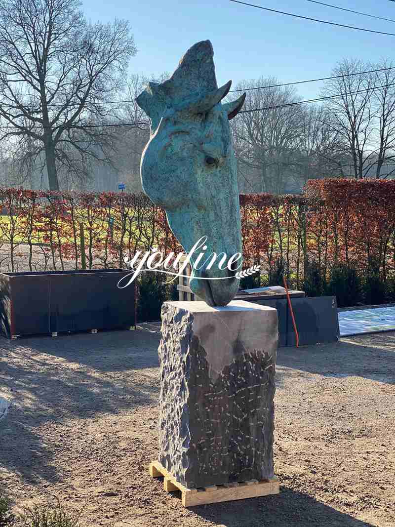 Large Bronze Horse Head Statue Still Water for Sale BOKK-708 
