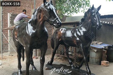 Outdoor Antique Bronze Horse Statue for Sale BOKK-558