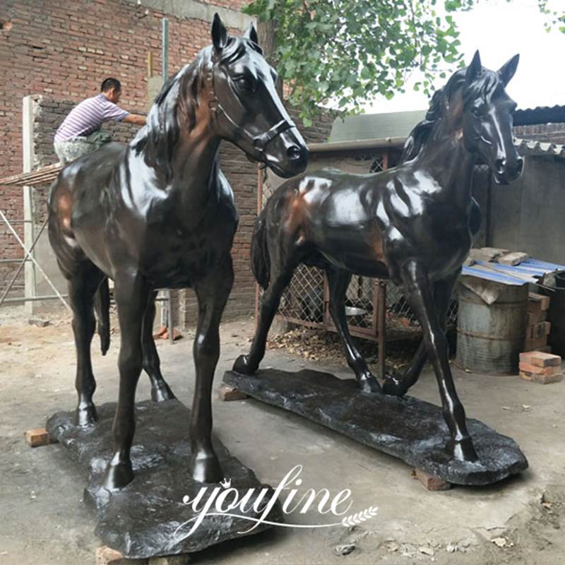Outdoor Antique Bronze Horse Statue for Sale BOKK-558 