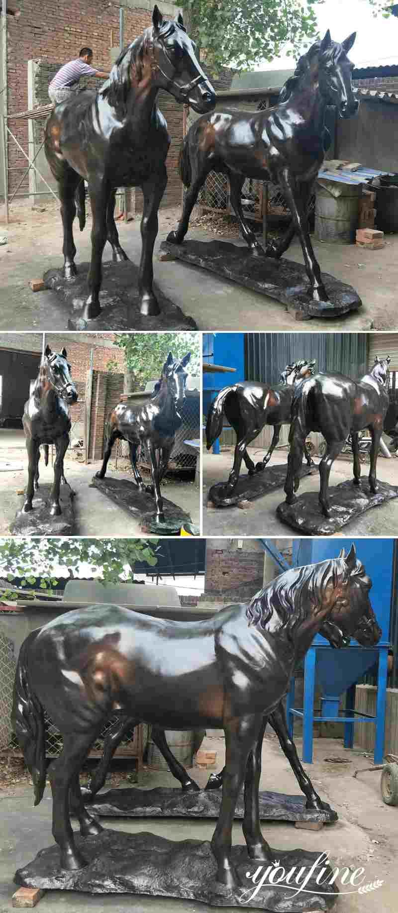 Outdoor Antique Bronze Horse Statue for Sale BOKK-558