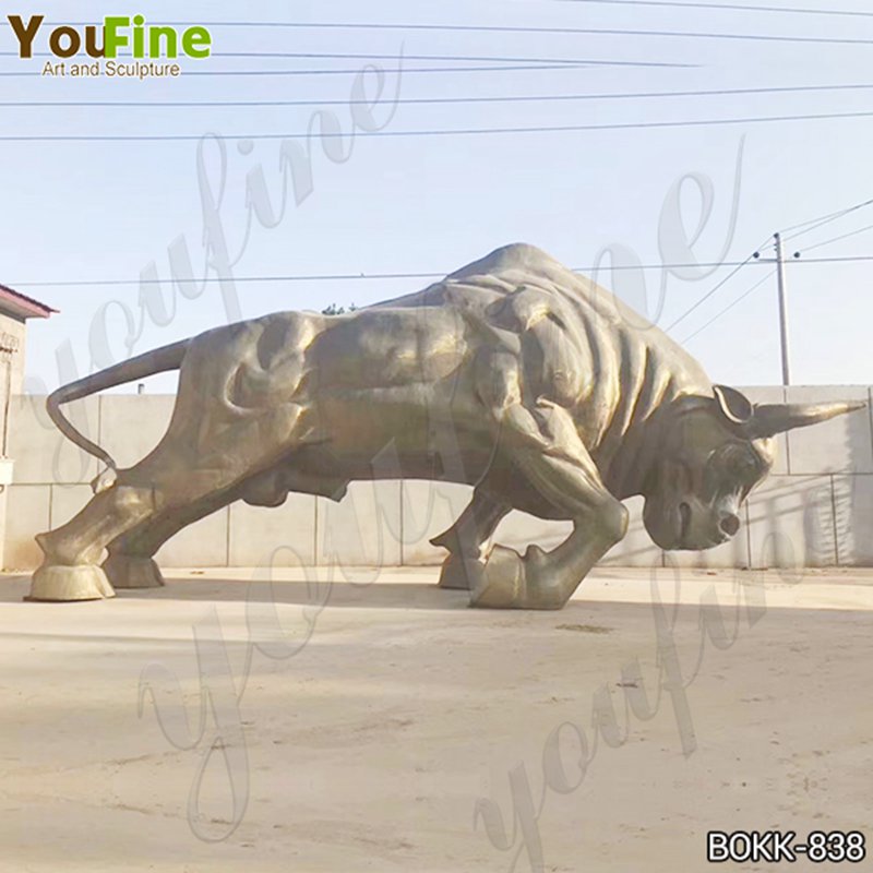 Park Decor Bronze Wall Street Bull Replica for Sale BOKK-838