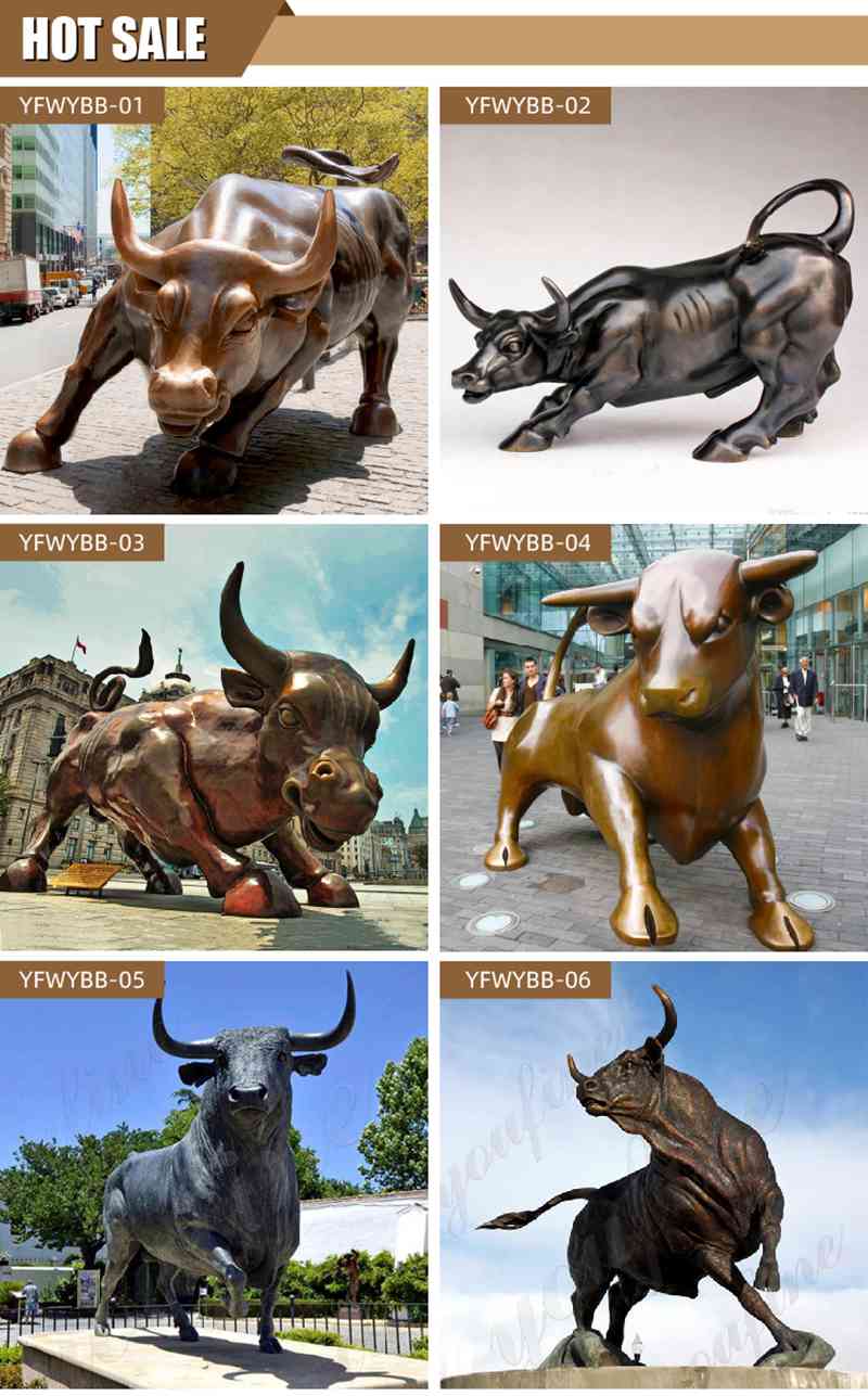 Park Decor Bronze Wall Street Bull Replica for Sale BOKK-838 (3)