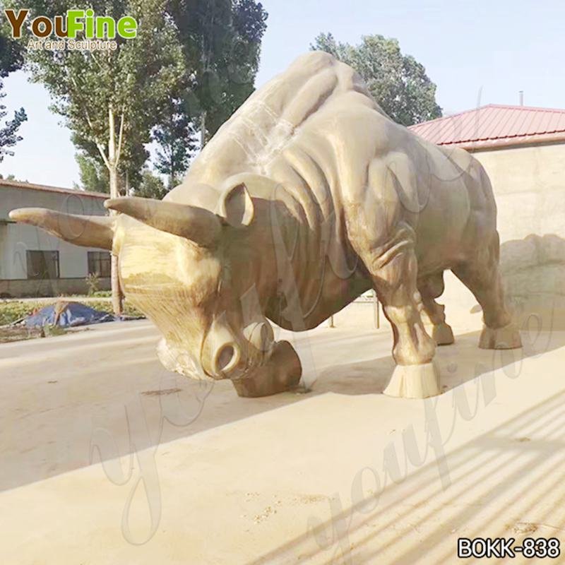 Park Decor Bronze Wall Street Bull Replica for Sale BOKK-838