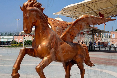 Square Decor Bronze Pegasus Statue for Sale BOKK-846