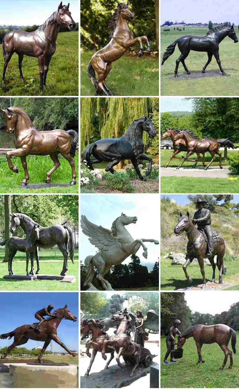 Life Size Vintage Bronze Horse Statue for Sale BOKK-664 More Designs