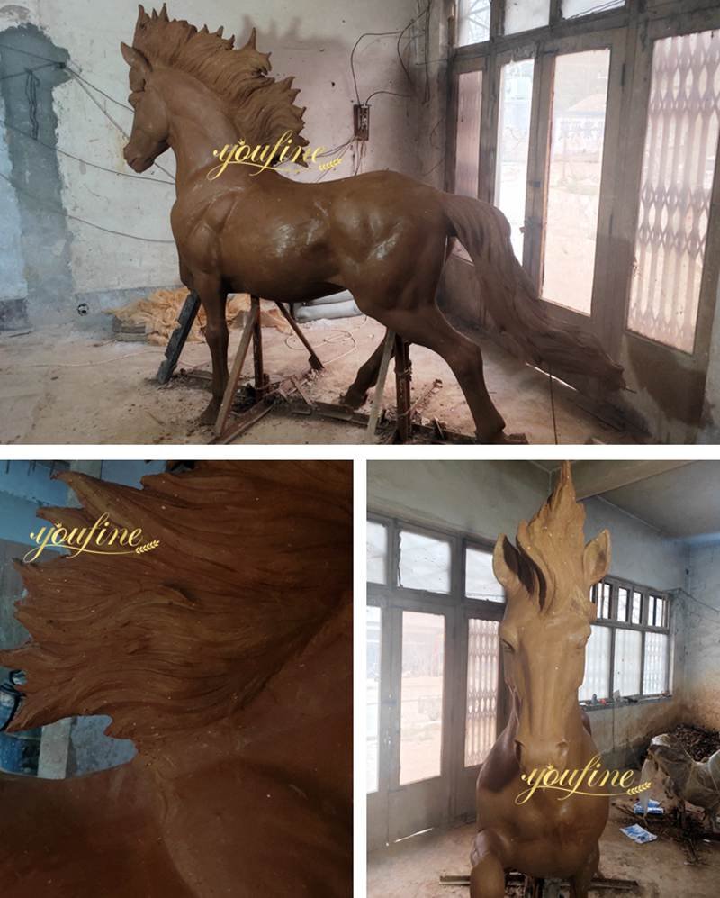 Life Size Vintage Bronze Horse Statue for Sale Clay Molds