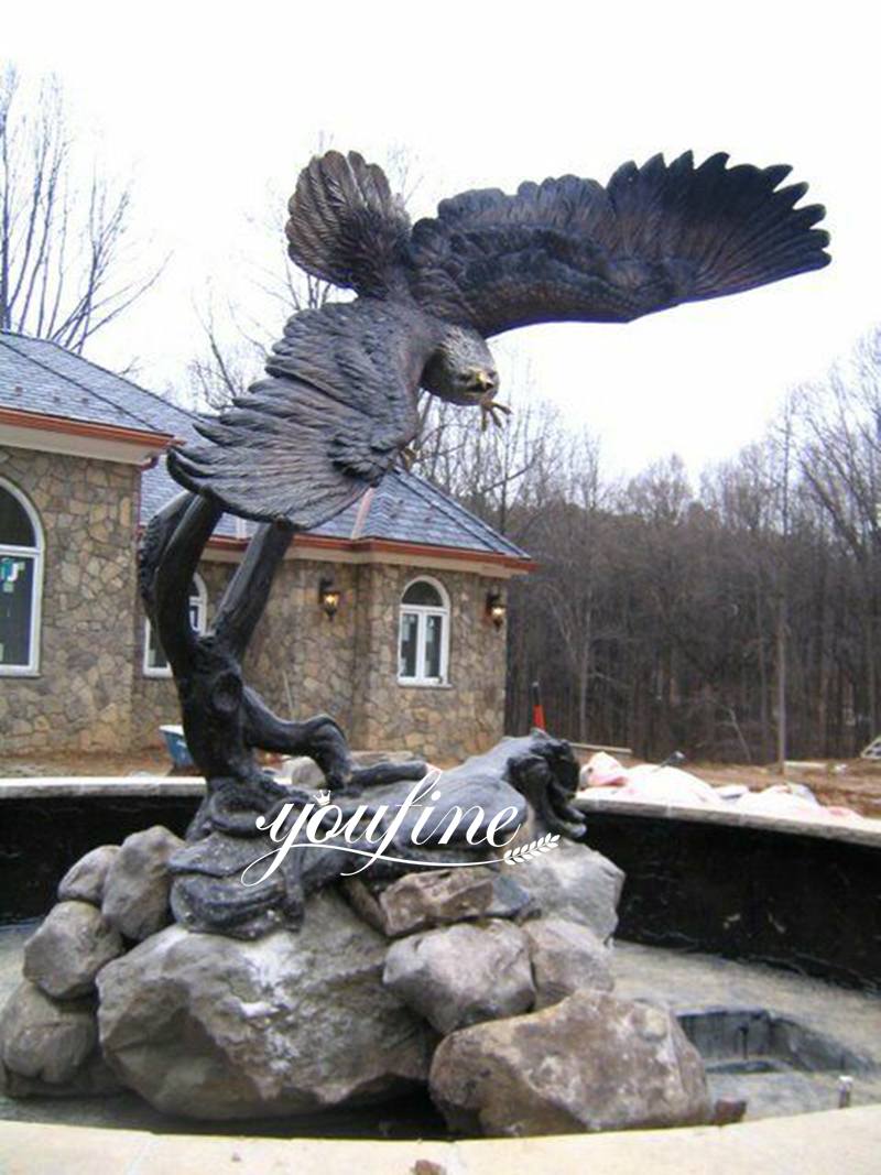 Large Antique Brass Eagle Statue for Garden Wholesale