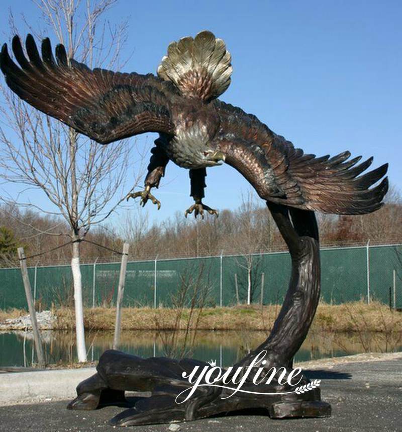 Large Antique Brass Eagle Statue for Garden Wholesale