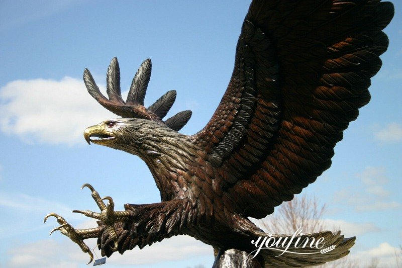 Large Antique Brass Eagle Statue for Garden Wholesale