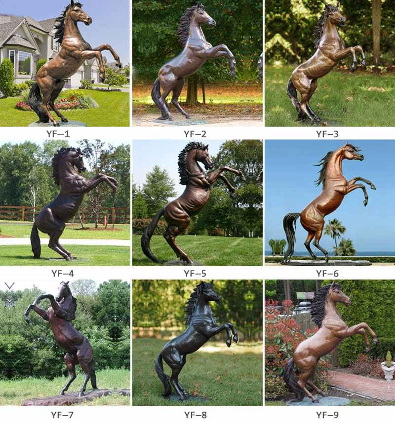 Outdoor Life Size Bronze Horse Statue Racecourse Decor for Sale 
