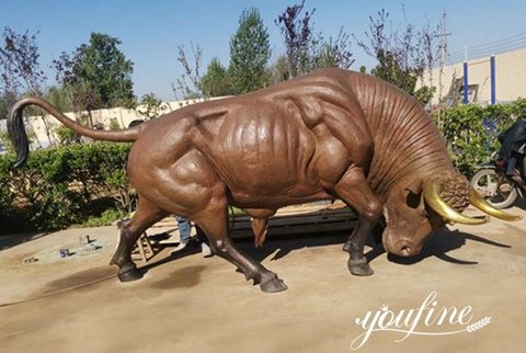 Antique Large Bronze Bull Statue Outdoor for Sale BOKK-973