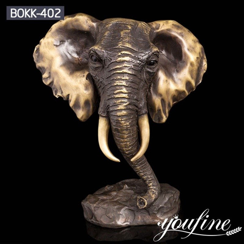 Antique Bronze Elephant Head Statue Home Decor for Sale BOKK-402