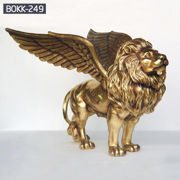Life-size Vintage Bronze Winged Lion Statue for Sale BOKK-249
