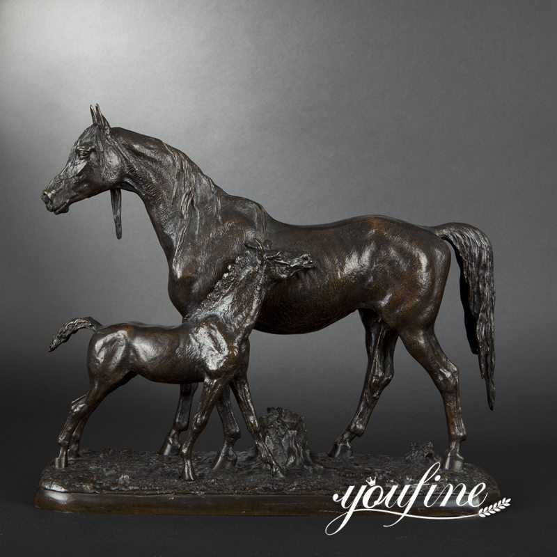 Mare and Foal Sculpture Bronze Decor for Sale BOKK-869