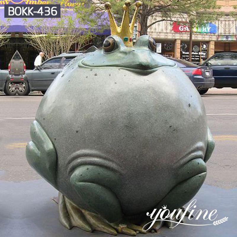 Outdoor Abstract Bronze Frog Prince Statue Garden Decor for Sale BOKK-436