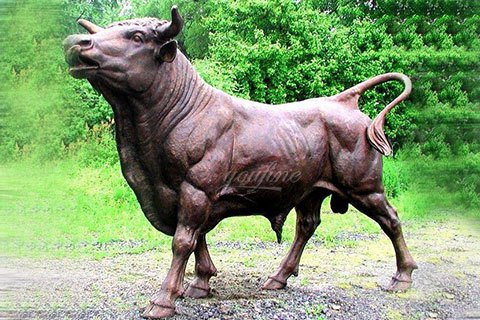 Outdoor Garden Life-size Bronze Bull Statue for Sale BOKK-684