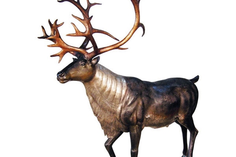 Outdoor Life-size Bronze Reindeer Statue Decor for Sale BOKK-288