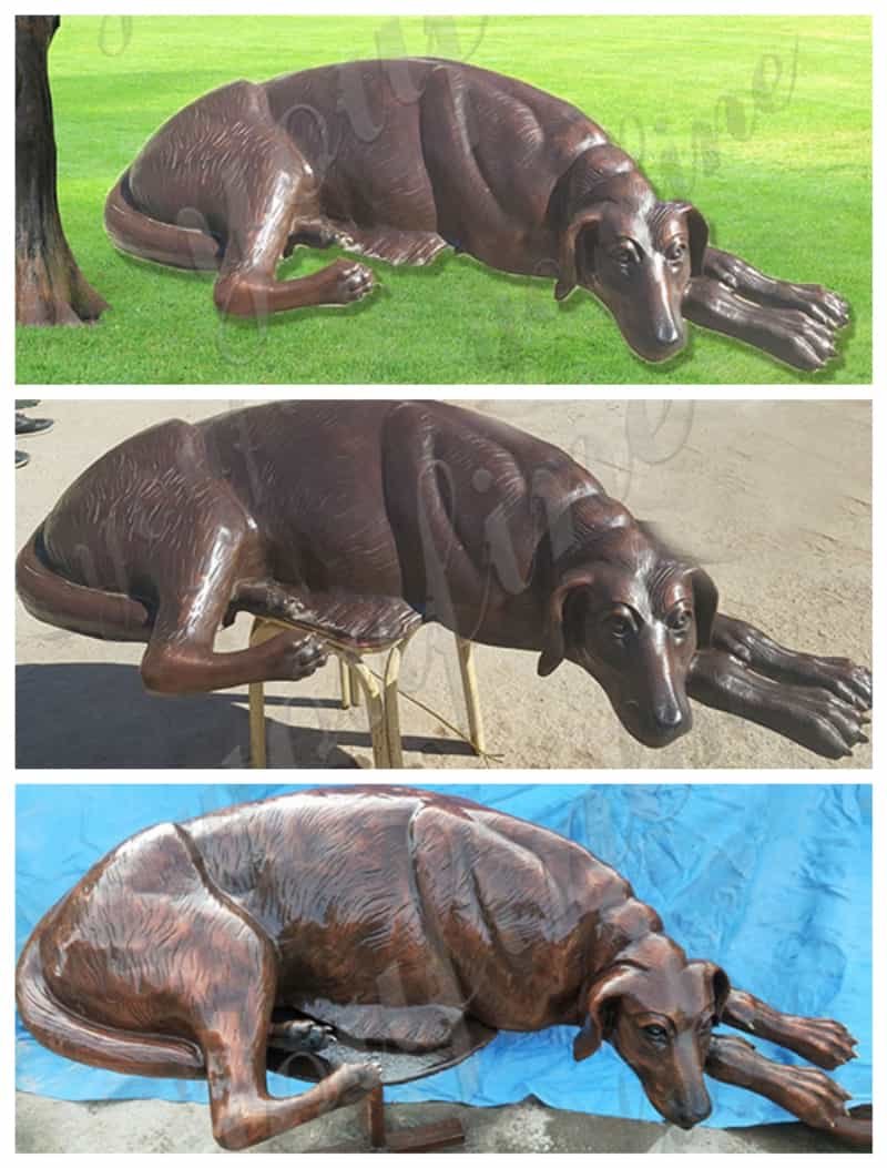 bronze dog statue