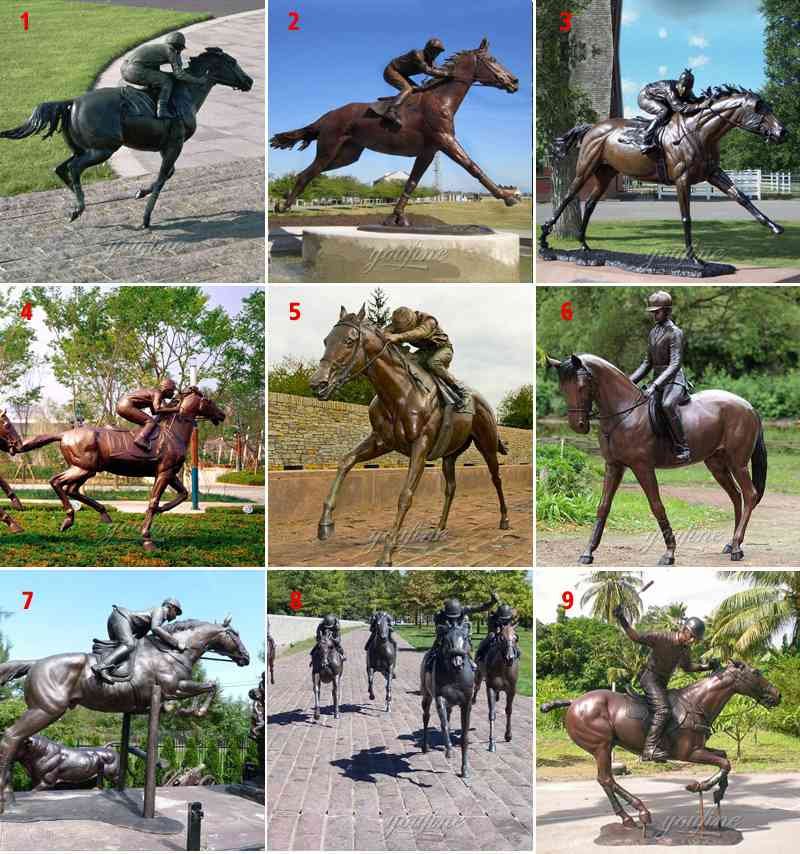 bronze horse garden statue