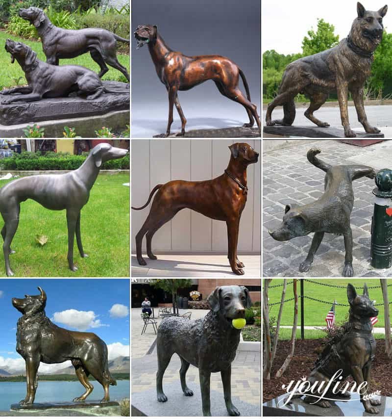 custom bronze dog statue