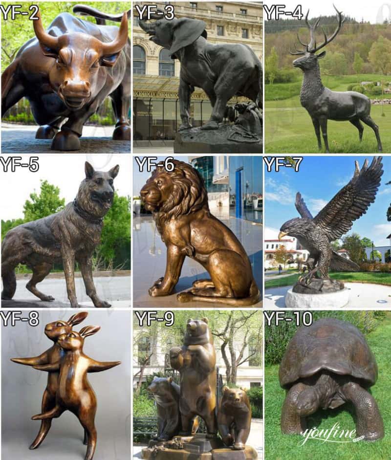 Bronze animal sculpture for sale