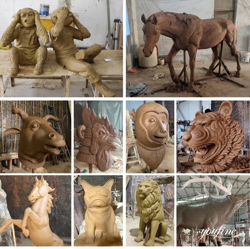 bronze animal statues for the garden