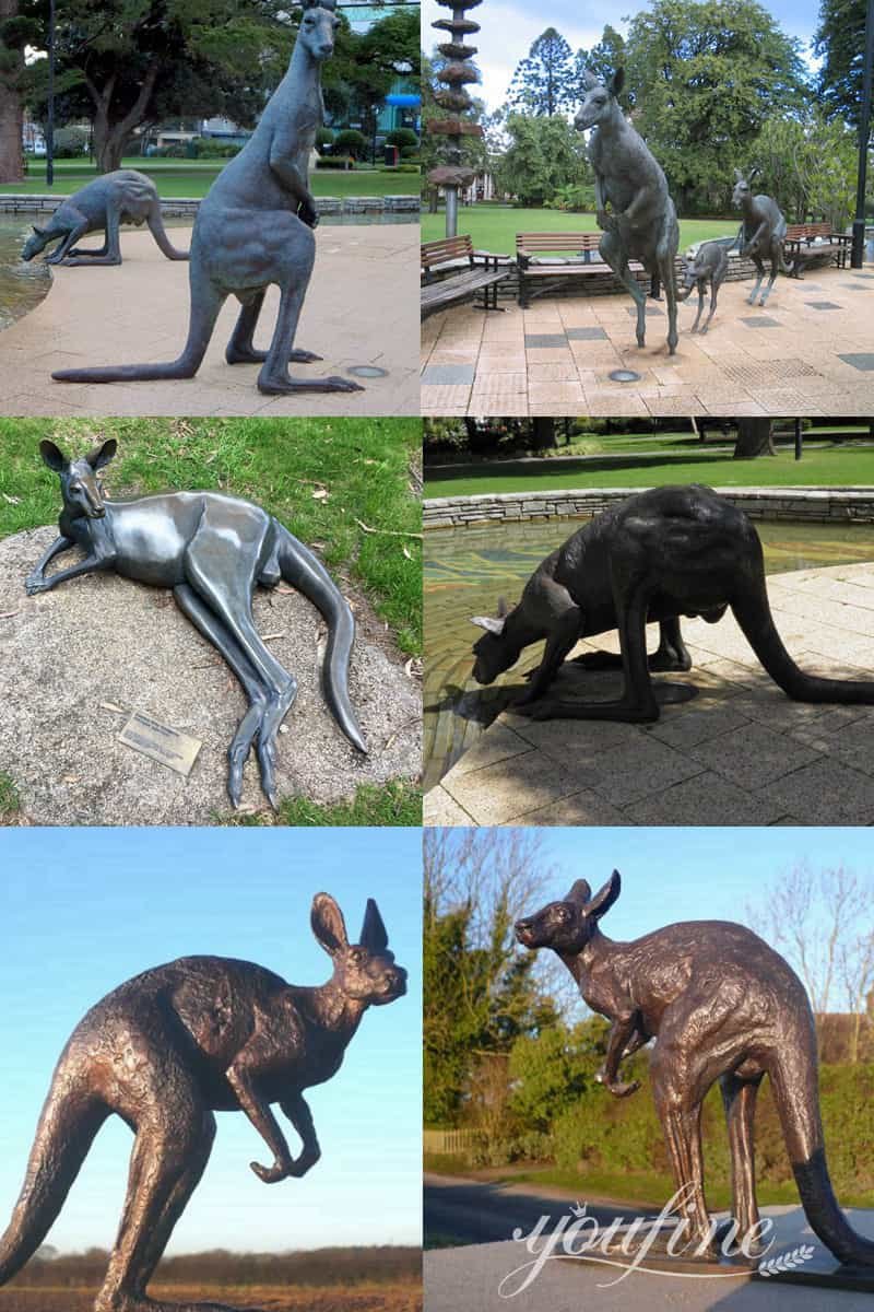 bronze kangaroo sculpture