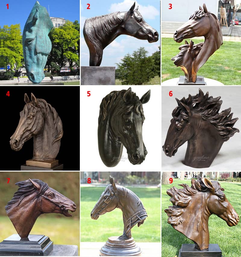 horse head statue decor