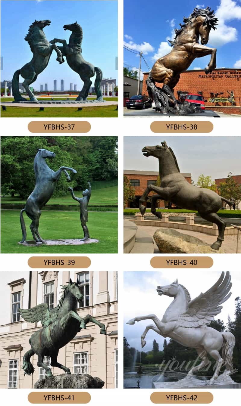 large bronze horse statues