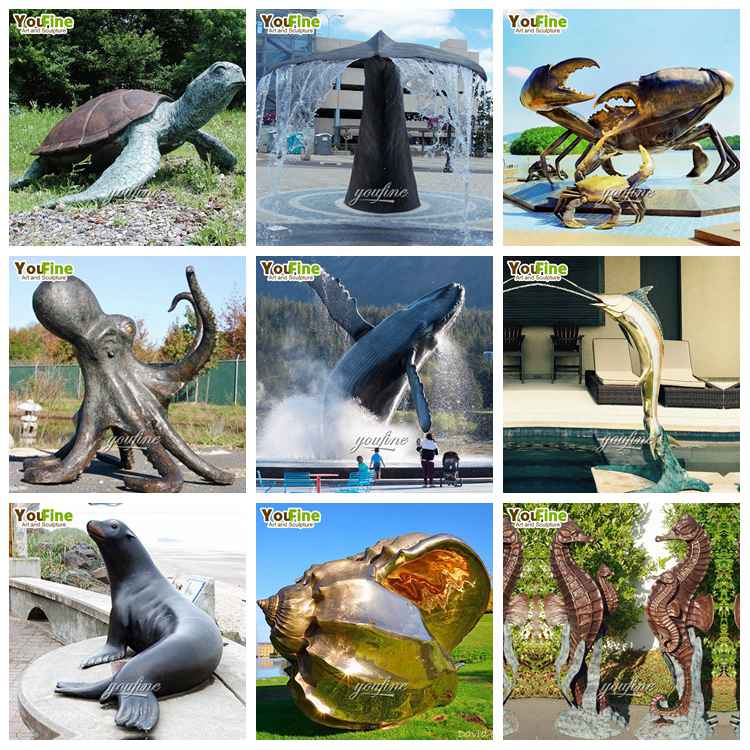 sea animal statues