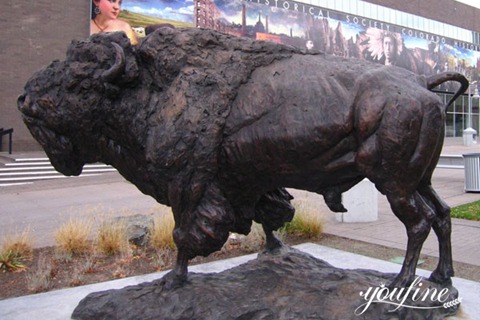 High Quality Bronze Bison Statue for Garden for Sale BOKK-360