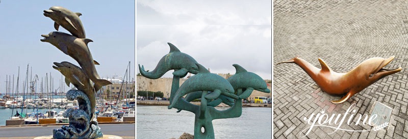 Hot sale life dolphin statue (2)
