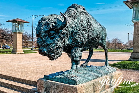 Life Size Bronze Bison Statue Garden Decor for Sale BOK1-003