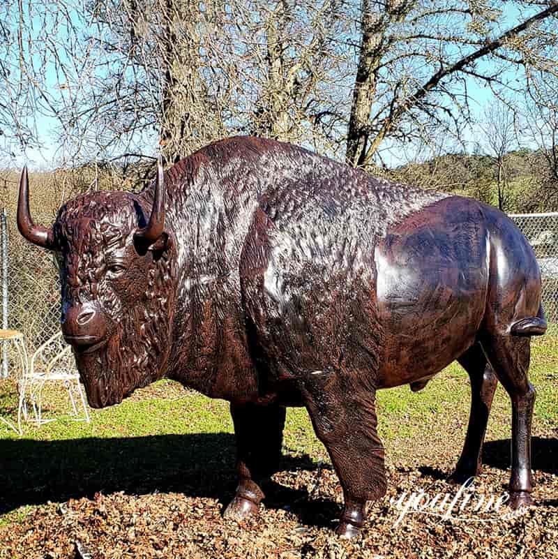 bronze bison statue (2)