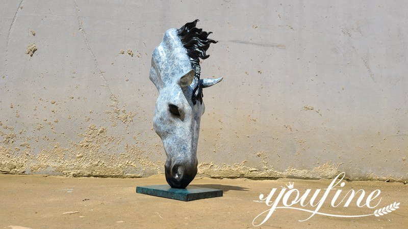 bronze horse head sculpture (1)