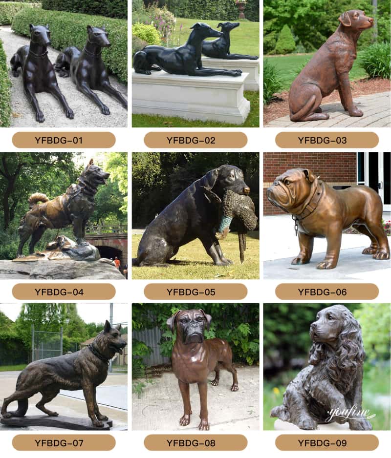 life size bronze dog statues for sale (2)