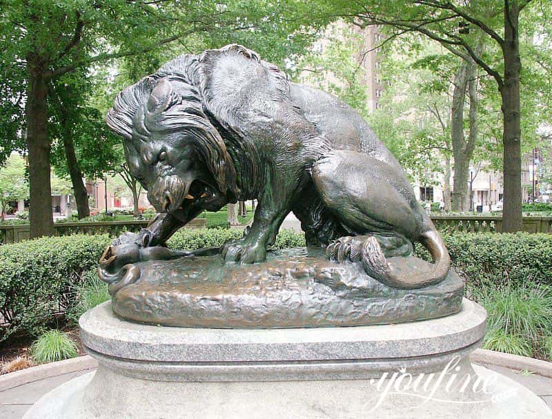 life size bronze lion statue