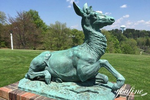 Antique Life Size Bronze Deer Sculpture for Sale BOKK-275