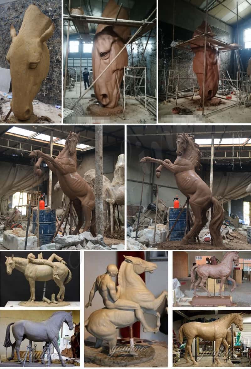 bronze horse sculpture